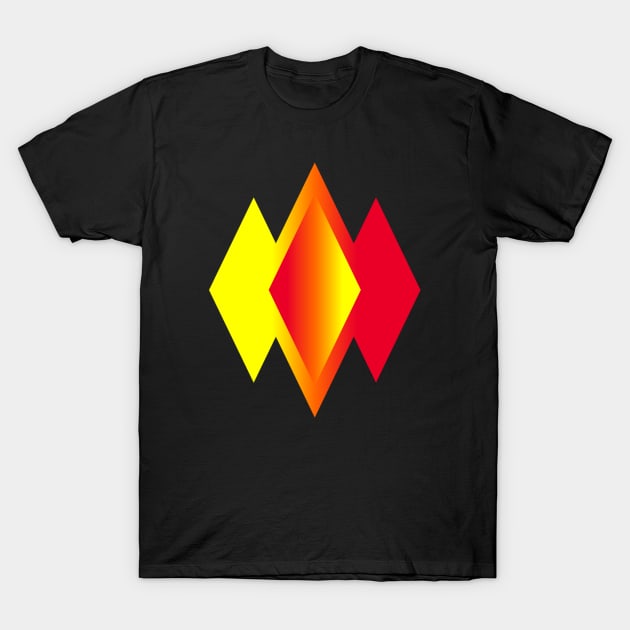 Yellow-Red Diamonds T-Shirt by BKAllmighty